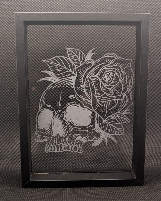 (M) Rose upon a skull